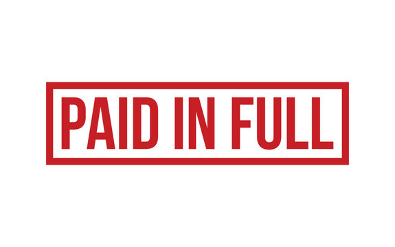 Red Paid In Full Rubber Stamp Seal Vector