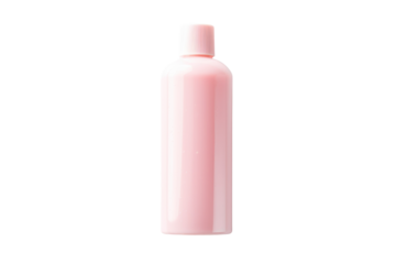 Hair conditioner packed in a pink bottle. Massage your hair with conditioner. Nourish your hair to be soft and smooth. ,Isolated on a transparent background.
