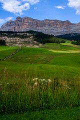 italian mountains with clouds in Trentino Alto Adige