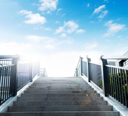 Obraz premium Stairs for city pedestrian viaducts
