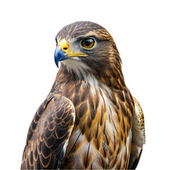Portrait of Hawk isolated on transparent background