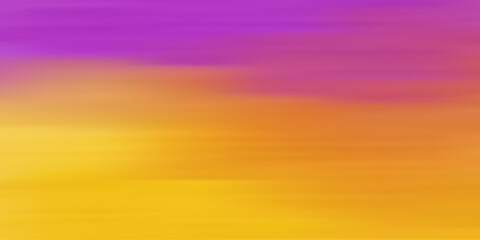 Colorful Abstract Blurry Painted Surface - Yellow and Purple Wide Scale Gradient Background, Creative Design Template - Illustration in Freely Editable Vector Format