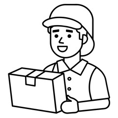 delivery person delivering a parcel