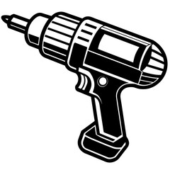 electric drill isolated on white background