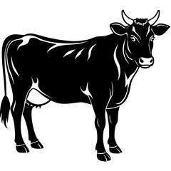 Fototapeta premium silhouette of a cow