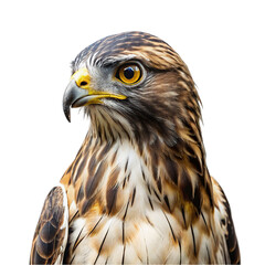 Obraz premium Portrait of Hawk isolated on transparent background