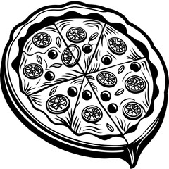 fast food pizza vector