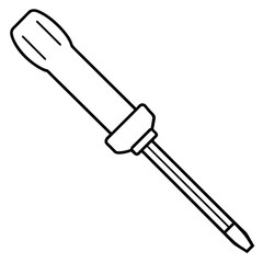 screwdriver isolated on white - obrazy, fototapety, plakaty