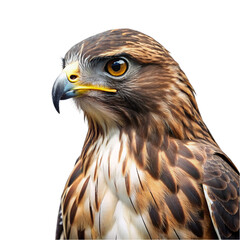 Portrait of Hawk isolated on transparent background