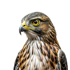 Portrait of Hawk isolated on transparent background