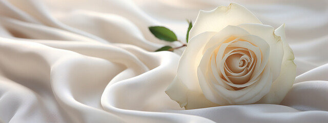The soft, gentle curve of a white rose's petal, inviting a closer look, isolated on a whisper of love background, representing the quiet, profound expressions of love and care,