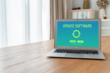 Software update on computer for modish version of device software upgrade