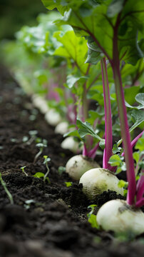 In the art of gardening, the cycle of growth unfolds in spring, nurturing organic vegetables.