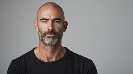 Confident father, casual style, friendly male face, relatable parent persona for UX, white backdrop.