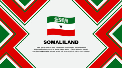 Somaliland Flag Abstract Background Design Template. Somaliland Independence Day Banner Wallpaper Vector Illustration. Somaliland Vector - obrazy, fototapety, plakaty