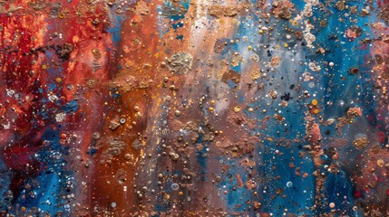 Abstract painting with water drops