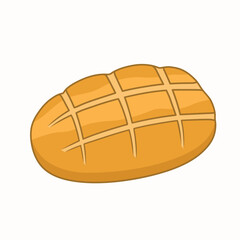 Delicious bread cartoon vector illustration