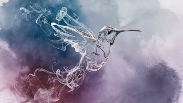 Smoke Art Hummingbird