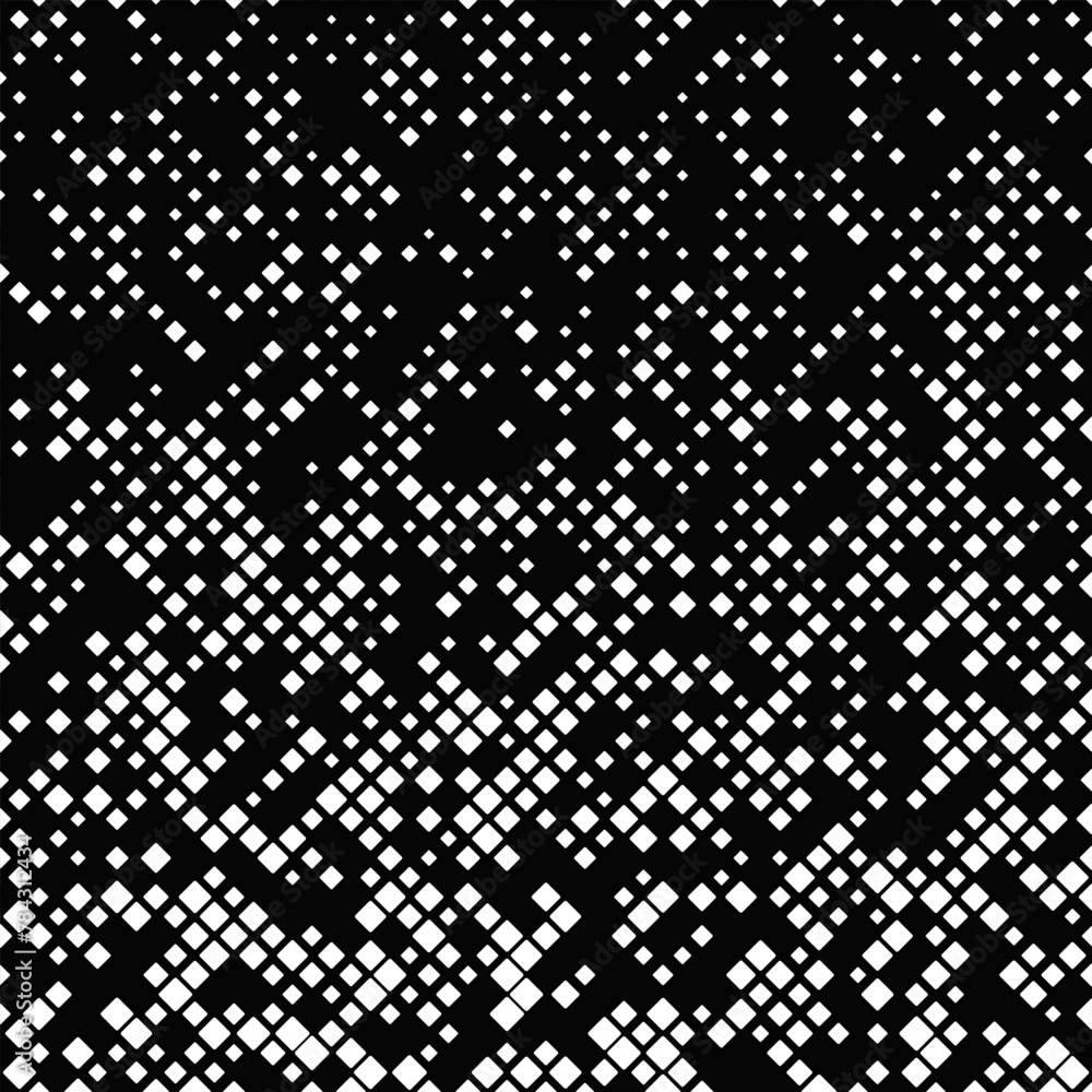 Aufkleber random geometrical black and white square pattern background - abstract vector illustration