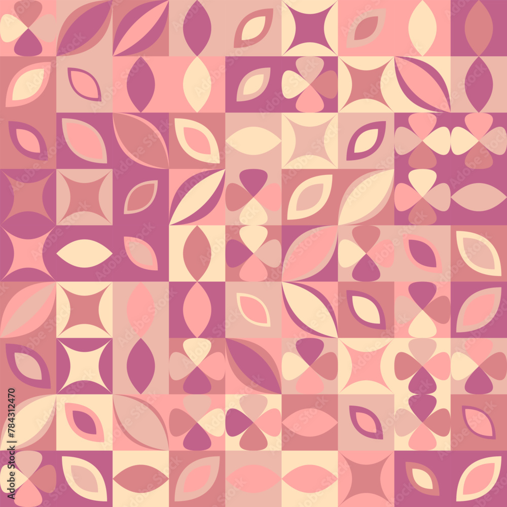 Poster curved shape pattern background - abstract colorful vector design