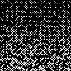 Random geometrical black and white square pattern background - abstract vector illustration