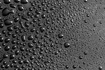 Water drops on a black background. Texture