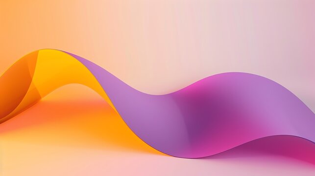 orange, purple, white, yellow,  gradient curved shape white background 3d render, for banner, poster, mockup, wallpaper, high quality,