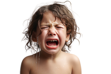 Crying child, crying with sorrow