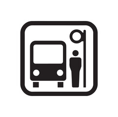 Bus stop icon vector illustration