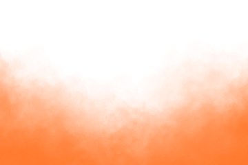 Orange fog or smoke effect isolated on transparent white background. Steam explosion special effect. Effective texture of steam, fog, smoke png. Vector illustration.