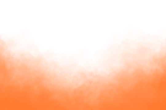 Orange fog or smoke effect isolated on transparent white background. Steam explosion special effect. Effective texture of steam, fog, smoke png. Vector illustration.