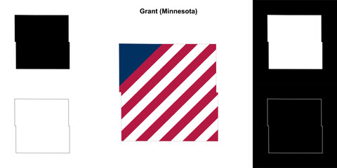 Grant County (Minnesota) outline map set
