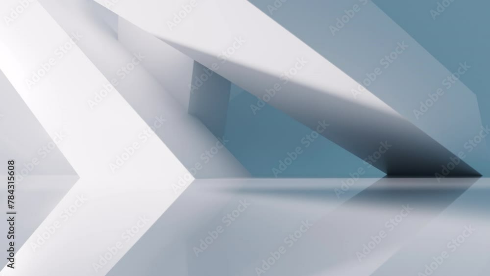 Poster empty building structure with geometric structure, 3d rendering.