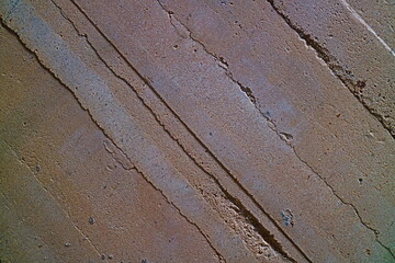 texture of rammed earth wall 