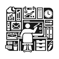 People using gadgets set. Business men, women work online, surfing internet with desktop computer, laptop, mobile phone, tablet PC. Flat graphic vector illustrations isolated on white background
