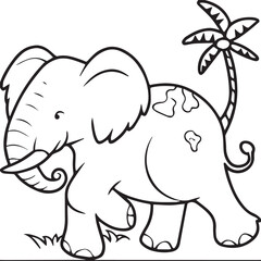 Jungle animal coloring pages for coloring book. Jungle animals outline