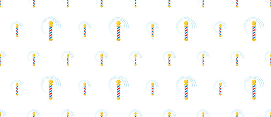 Barber Pole Icon Seamless Pattern Y_2301002