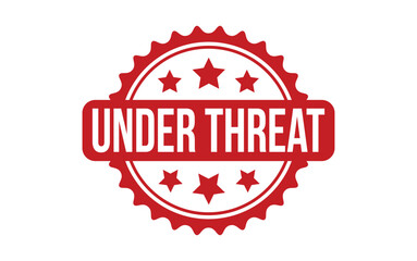 Under Threat Rubber Stamp Seal Vector