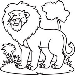 Jungle animal coloring pages for coloring book. Jungle animals outline