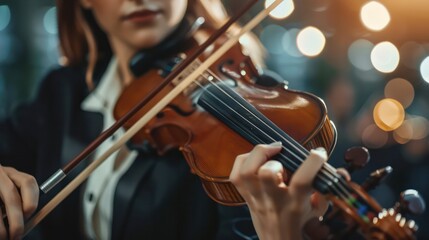 Fototapeta premium Elegant Violinist Performance