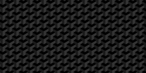 	
Abstract cubes geometric tile and mosaic wall or grid backdrop hexagon technology wallpaper background. Black and gray geometric block cube structure backdrop grid triangle texture vintage design.