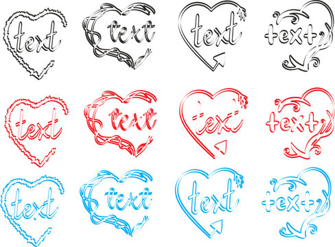 Heart eps vector and cut file love vector design bundle