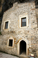 Fototapeta na wymiar Located in Trabzon, Turkey, the Sumela Monastery was built in 386.