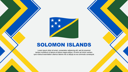 Solomon Islands Flag Abstract Background Design Template. Solomon Islands Independence Day Banner Wallpaper Vector Illustration. Solomon Islands Banner