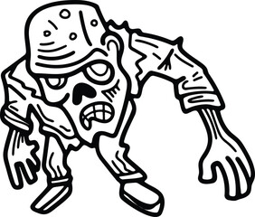 isolate zombie character on background