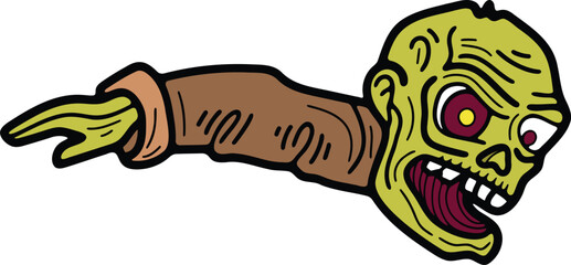 isolate zombie character on background