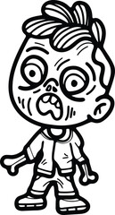 isolate zombie character on background