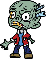 isolate zombie character on background