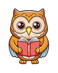 owl reading book