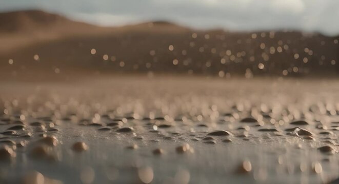 Rain in the desert.